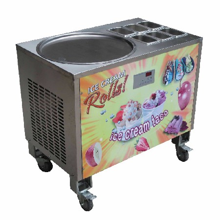 50CM single pan with 6 tanks fried ice cream roll machine, thai ice cream machine, fry ice cream roll machine