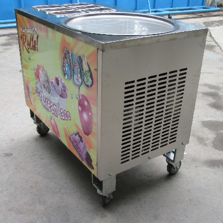 50CM single pan with 6 tanks fried ice cream roll machine, thai ice cream machine, fry ice cream roll machine