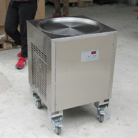 50CM single pan floor stand  fried ice cream roll machine, thai ice cream machine, fry ice cream roll machine