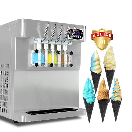 5 Nozzles flavor Table Top Soft Ice Cream Machine Frozen Yogurt Ice Cream Machine