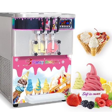 ICM-335 desktop 3 flavors soft ice cream machine