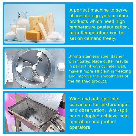 ICM-28P  hard ice cream machine with pasteurizer