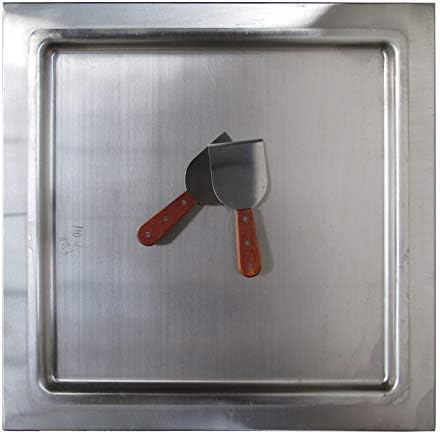 ETL certificated 21x21inches(52x52cm) single square ice pan Thai stir instant frozen yogurt fried fry roll ice cream machine