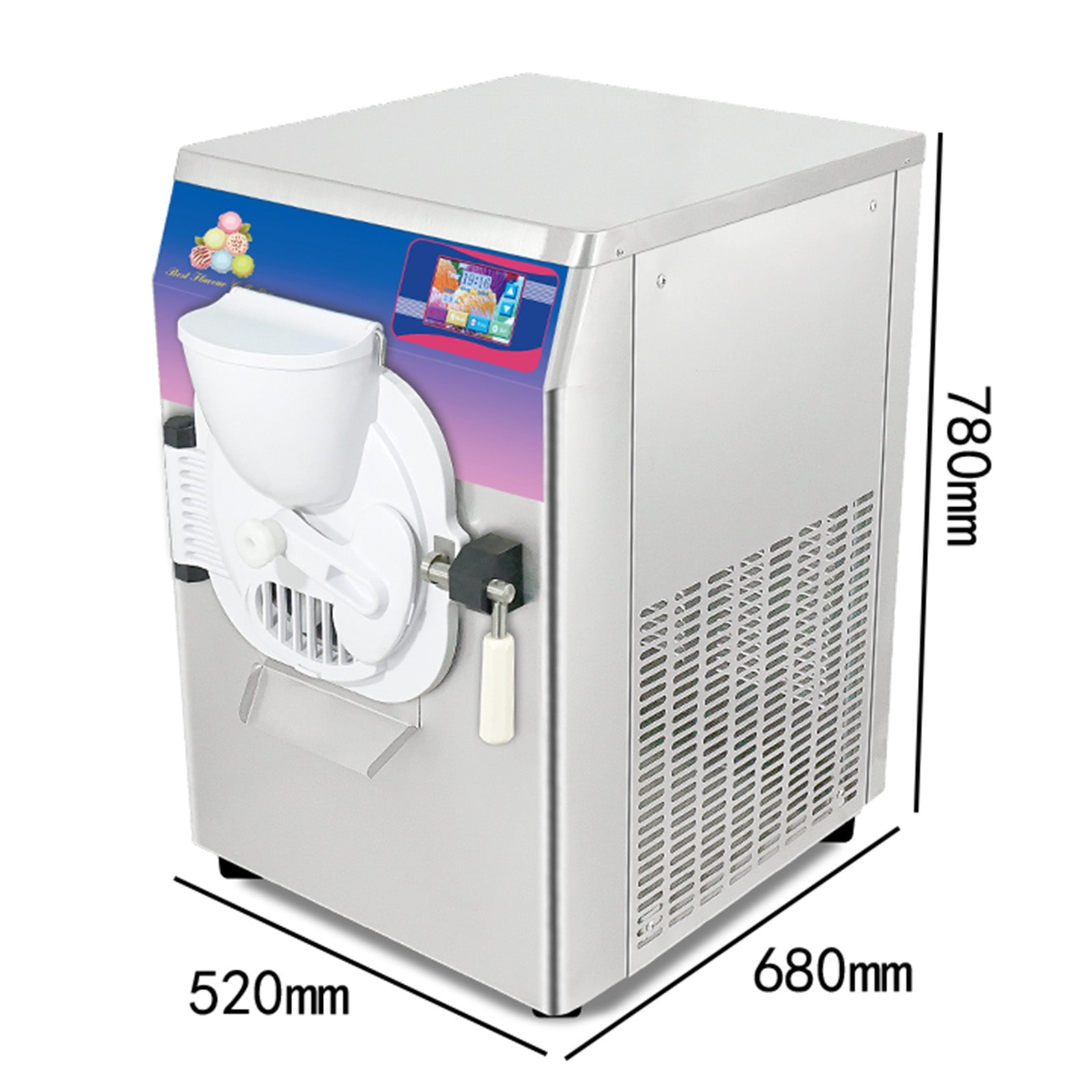 ICM-28 ETL Certificate Heavy Duty countertop Gelato hard ice Cream Machine italian water Street Food Machine 9-11 gal per hour