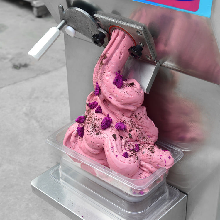ETL CE vertical fruit hard ice cream machine, gelato ice cream machine, batch freezer, sorbetto making machine, Italian ice machine