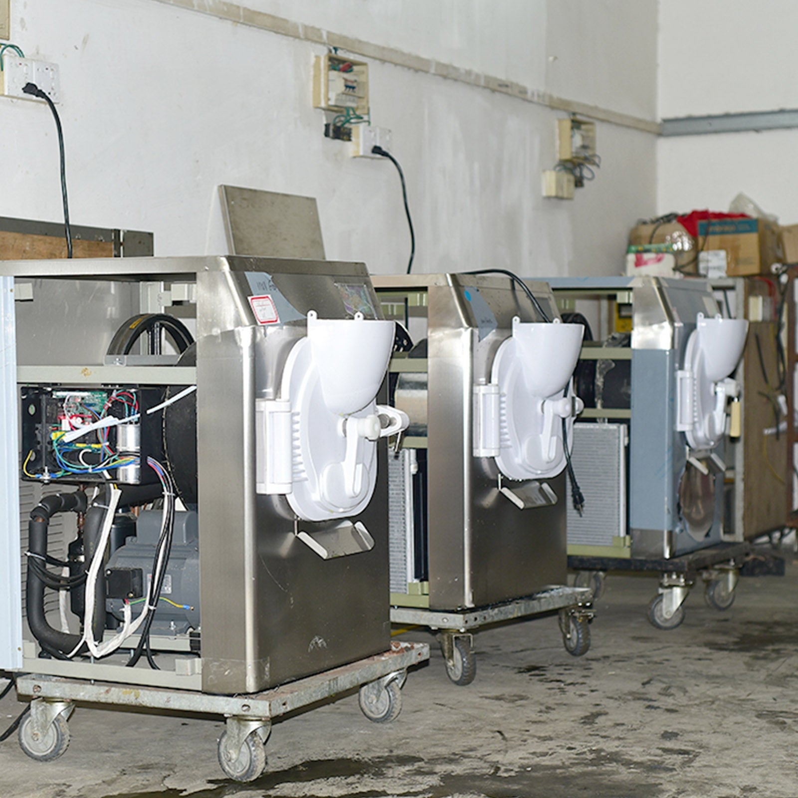 ICM-28 ETL Certificate Heavy Duty countertop Gelato hard ice Cream Machine italian water Street Food Machine 9-11 gal per hour