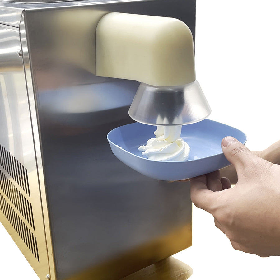 Countertop whipped cream dispenser machine, milkshape dessert cream maker with compressor and pump