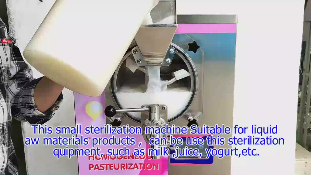 Hard Ice Cream Machine Ice Cream Machine Italian Water Ice Batch Freezer with Pasteurized Heating Cooling Freezing Function Output 9-11 Gal per Hour